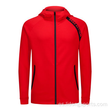 chaqueta de entrenamiento deportivo con capucha de capucha para mujer unisex de moda